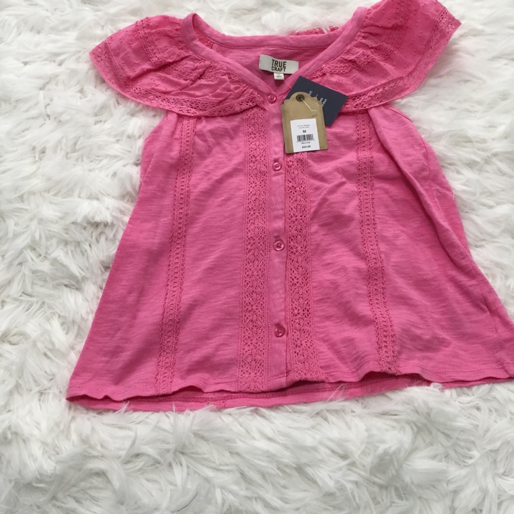 True Craft - Pink Mix Lace Top - Picture 4 of 8